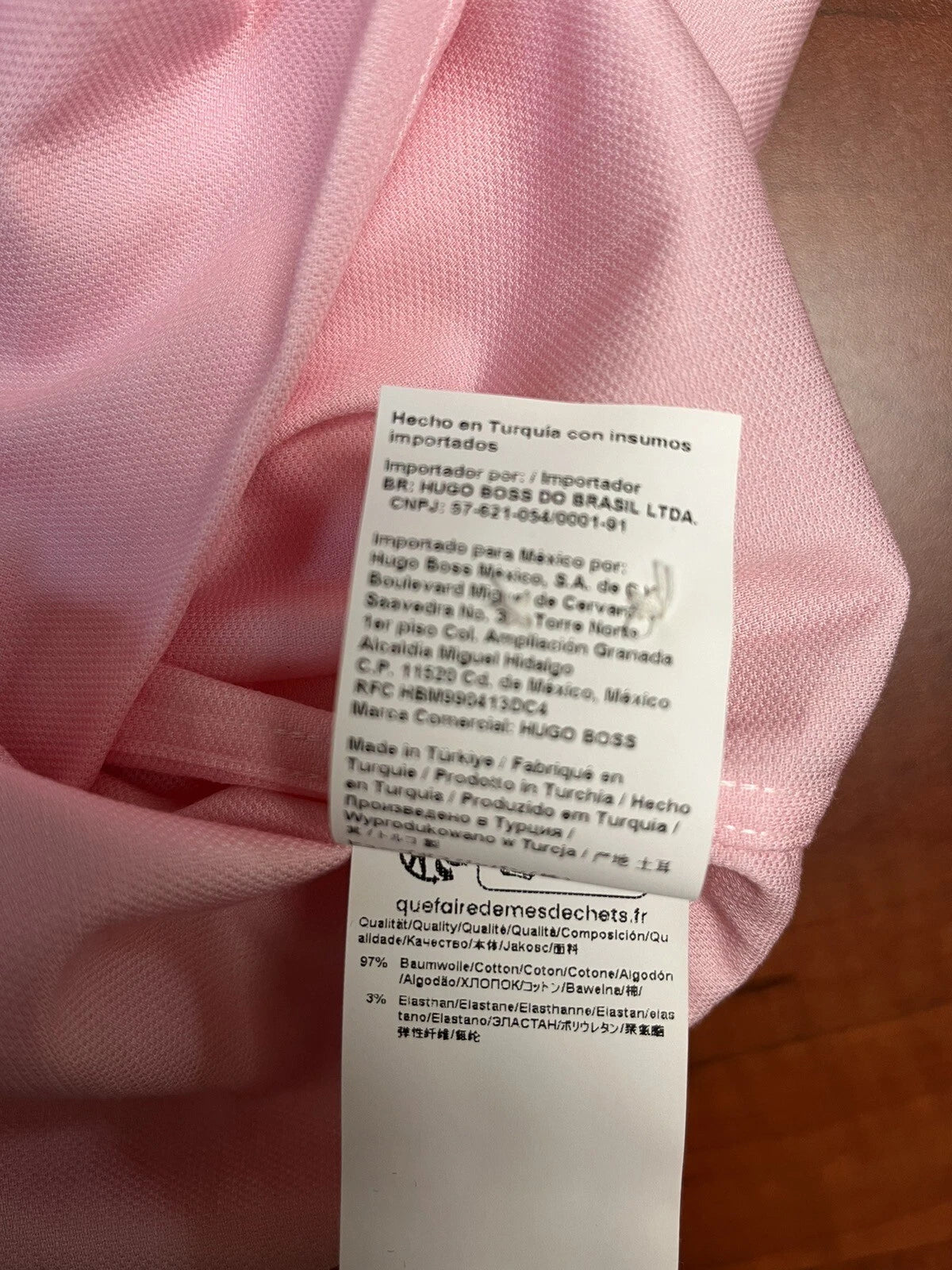 BOSS Hank Cotton Dress Shirt Micro Pattern in Pink Slim Fit Stretch - 15.5 / 39