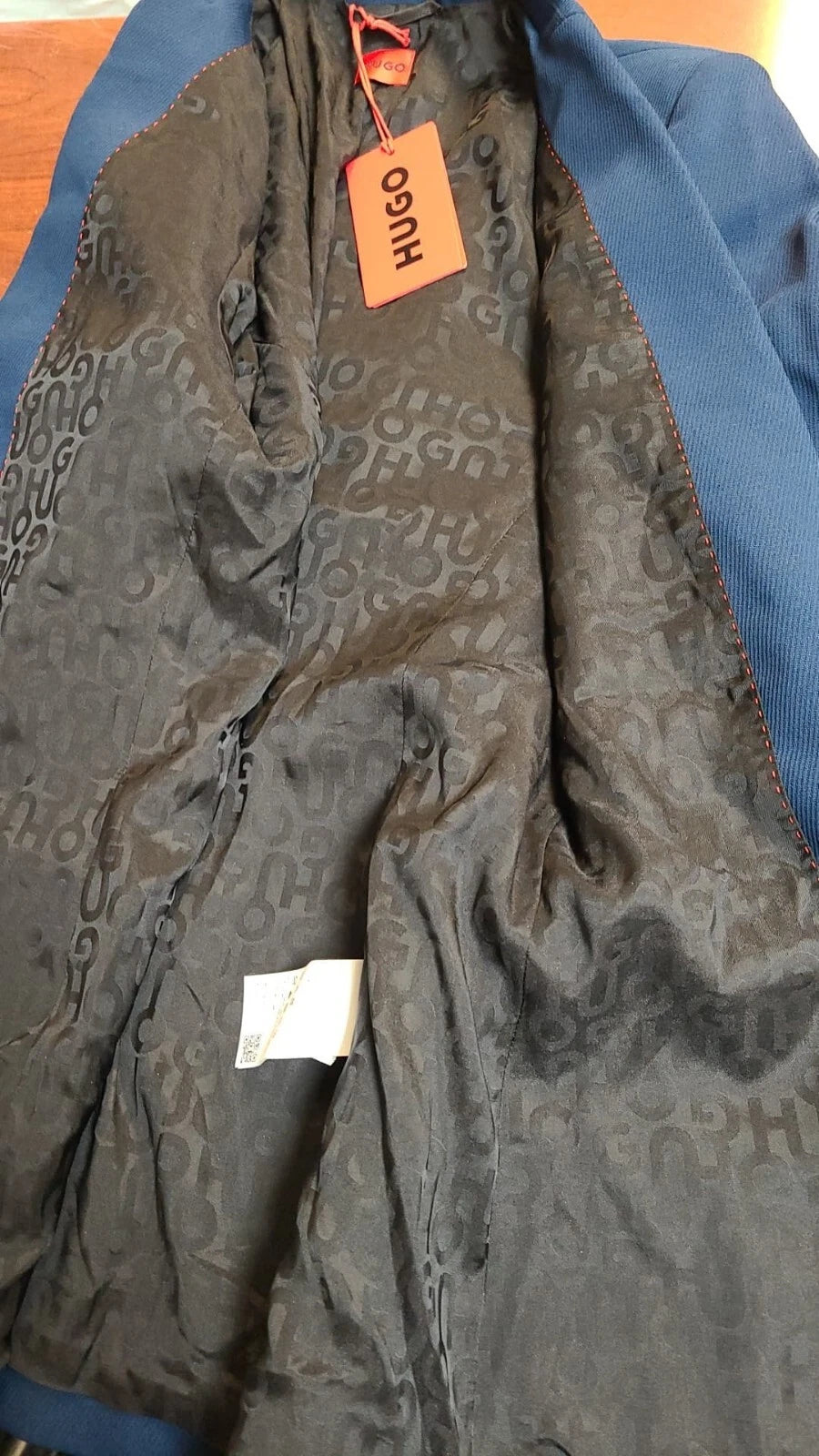 HUGO BOSS Alarlas Women Jacket Blazer in Wool Blend Dark Blue - Size  4 / 26