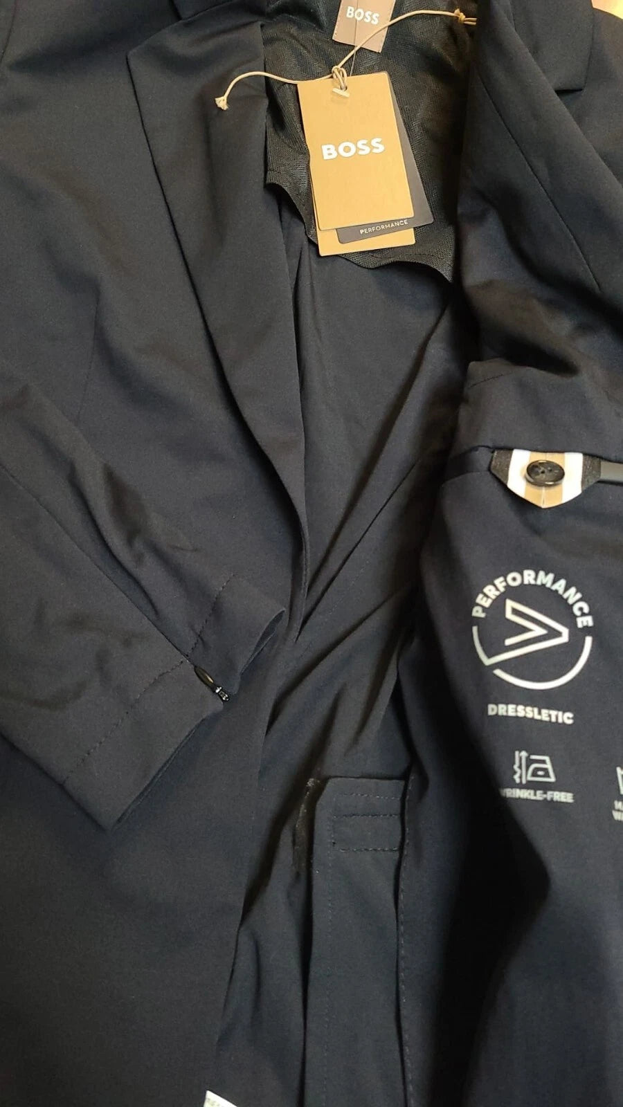 BOSS Performance Stretch Jacket Long Length Blazer Wrinkle Free - Size  4 / 26