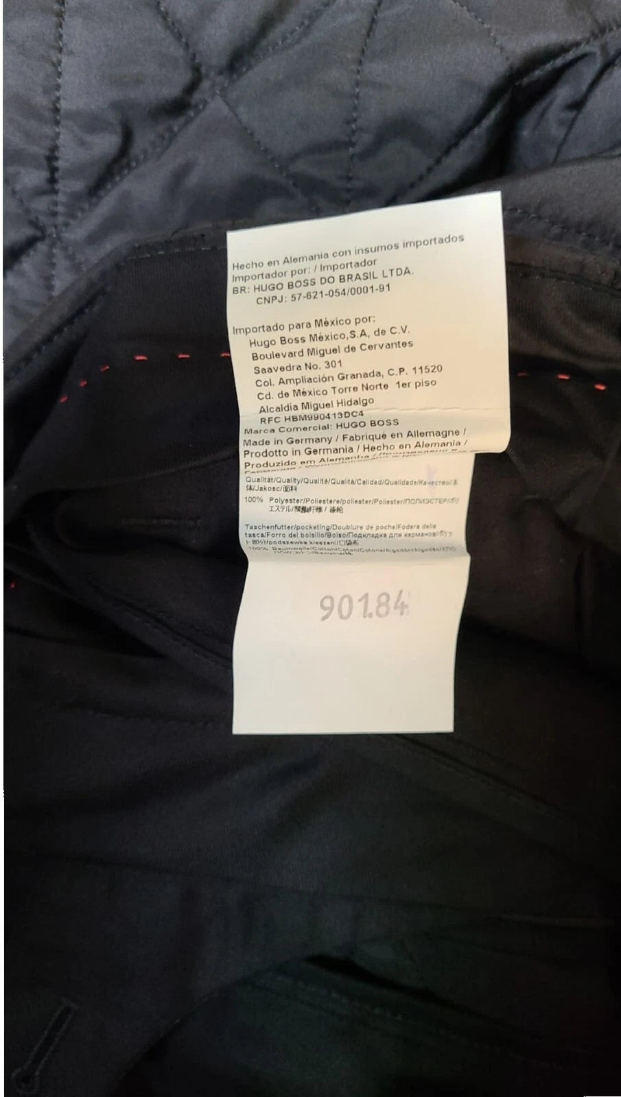 HUGO BOSS Regular Fit Pants Trousers Water Repellent Quilted Fabric  - Size 32R