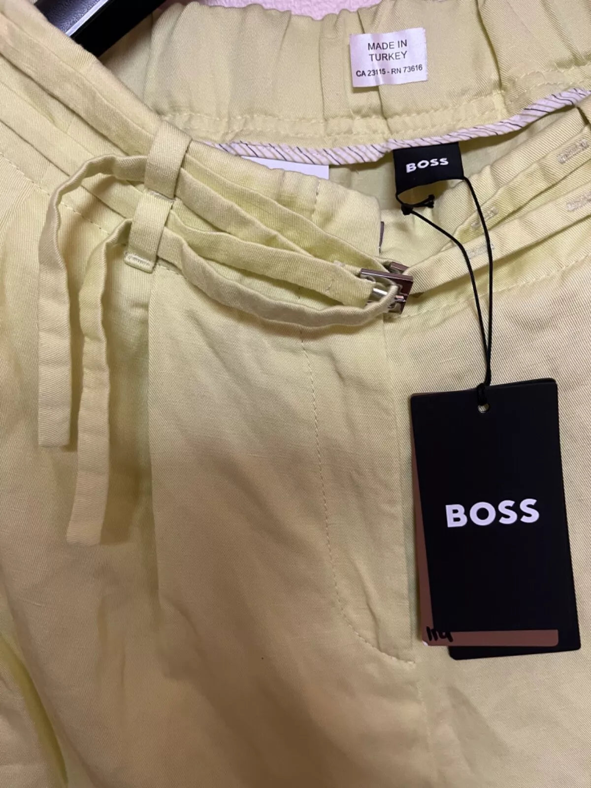 BOSS Women Relaxed Fit Jacket with Shorts in Linen Blend Blazer - Size 4/ 26