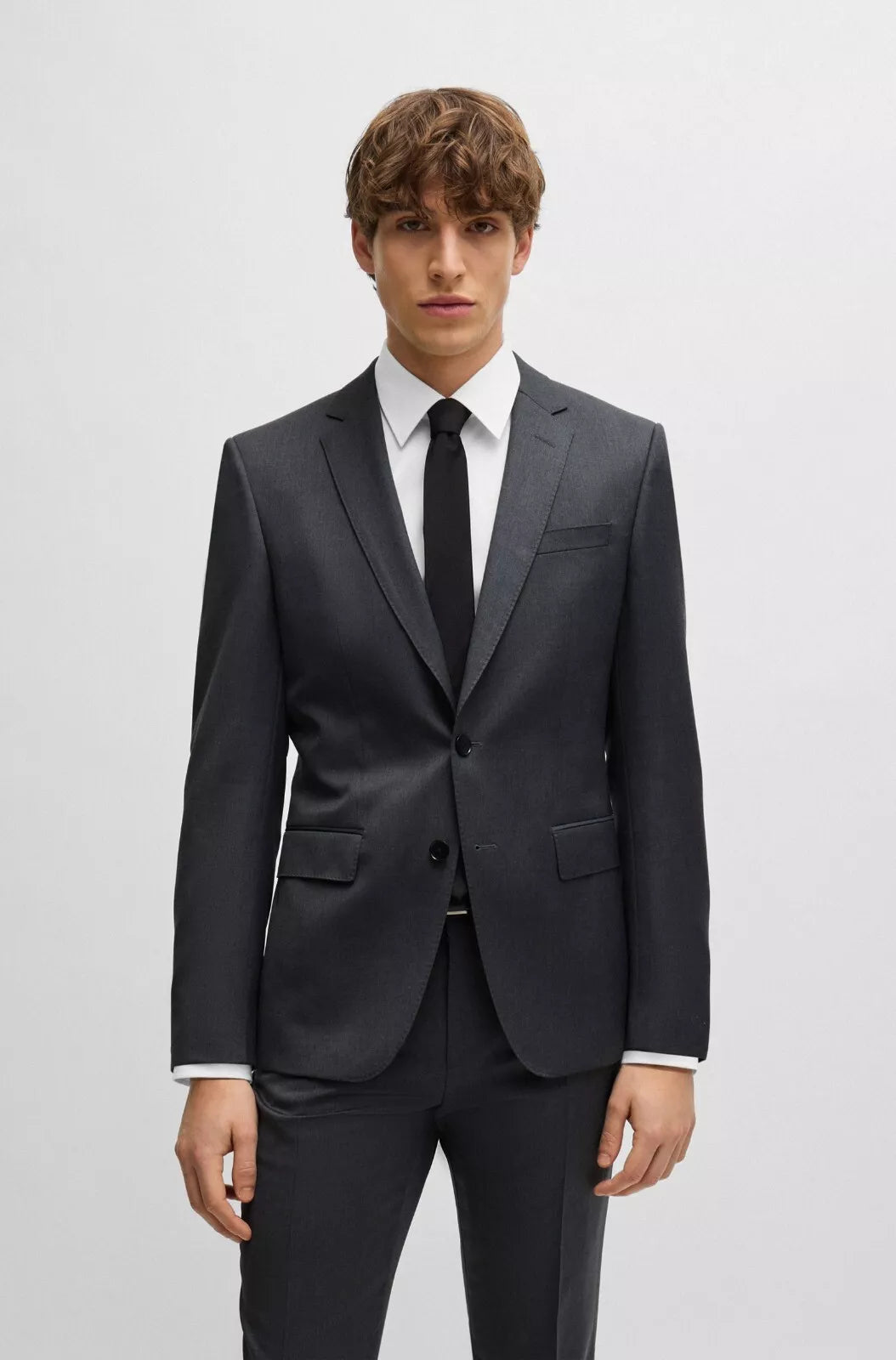$645 - BOSS Suit Jacket Stretch Wool Reda Italian Fabric Slim Fit - Size 40R