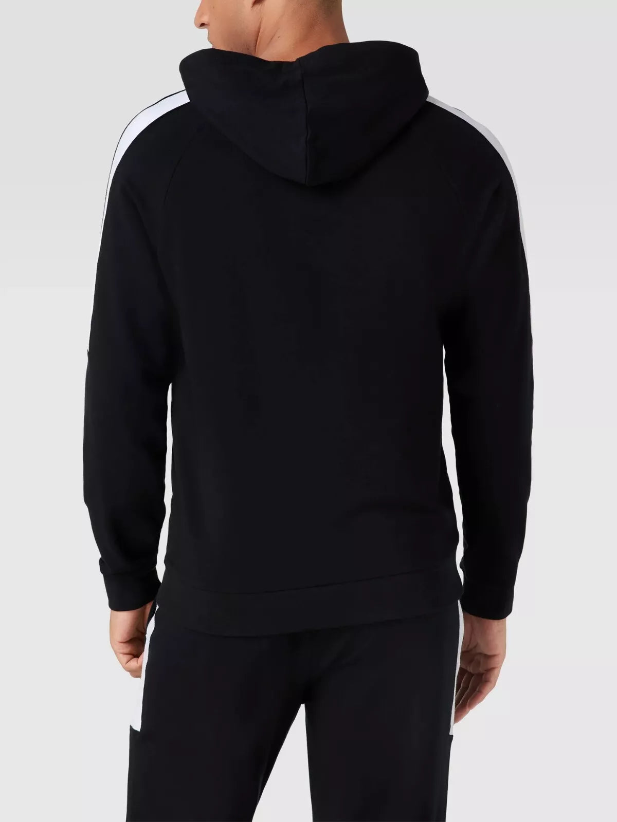 BOSS Black Hooded Sweatshirt Stretch Color-Blocked Contrast Logo Regular Fit - M